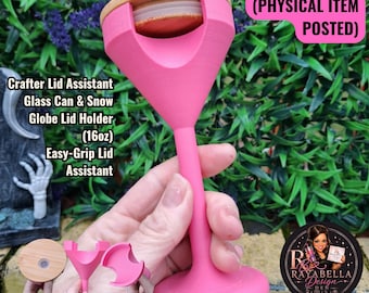 16oz Glass Can Lid Holder | Snow Globe Cup Crafting Assistant
