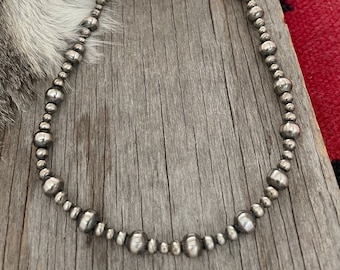 Handmade Navajo Pearls Necklace 5, 6 and 10mm ~ Choose Length!