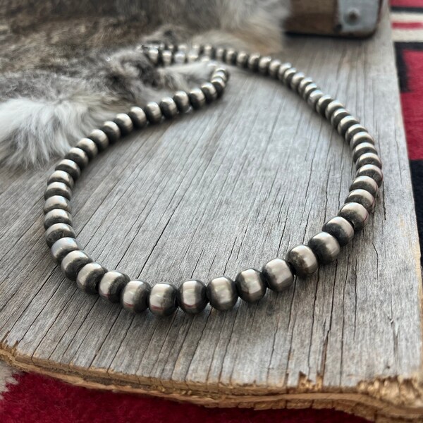 Handmade Navajo Pearl Necklace All 10mm~ Choose Length ~ Bold & Beautiful