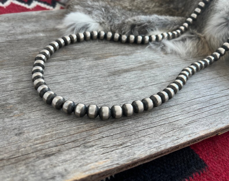 Handmade Navajo Pearl Necklace All 10mm Choose Length Bold & Beautiful image 4