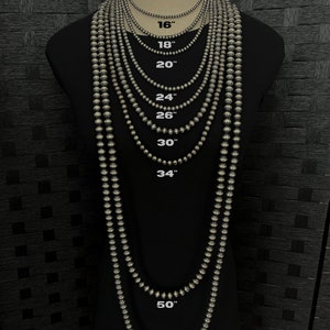 Handmade Navajo Pearl Necklace All 5mm Choose Length Lovely Petite Style image 9