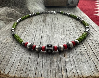 Navajo Pearls Choker ~ Necklace with lovely desert colors!