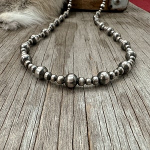 Handmade Navajo Pearl Necklace 4, 5, and 8mm  ~ Choose Length