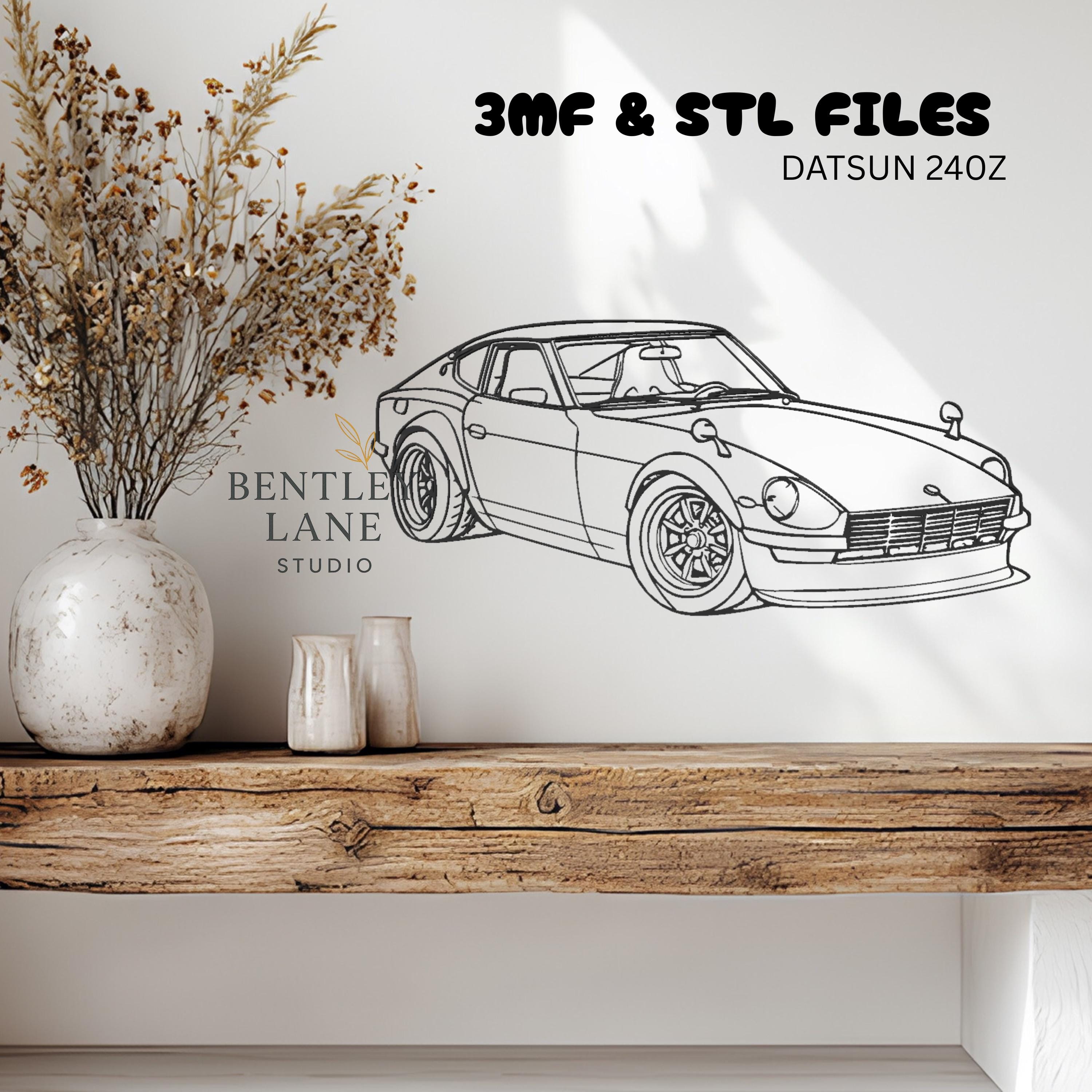 Datsun 240Z STL File | 3D Print Car Silhouette | Classic JDM 240Z