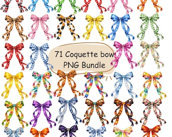 Coquette Bow PNG Bundle, Ribbon Bow Clipart, Preppy Bow PNG, Cute Bow Clipart Set, Bow PNG, Girly Bow Sublimation, Scrapbook Stickers