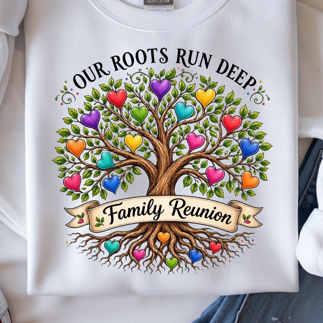 Family Reunion PNG | Our Roots Run Deep Tree Design | Family Tree Shirt ...