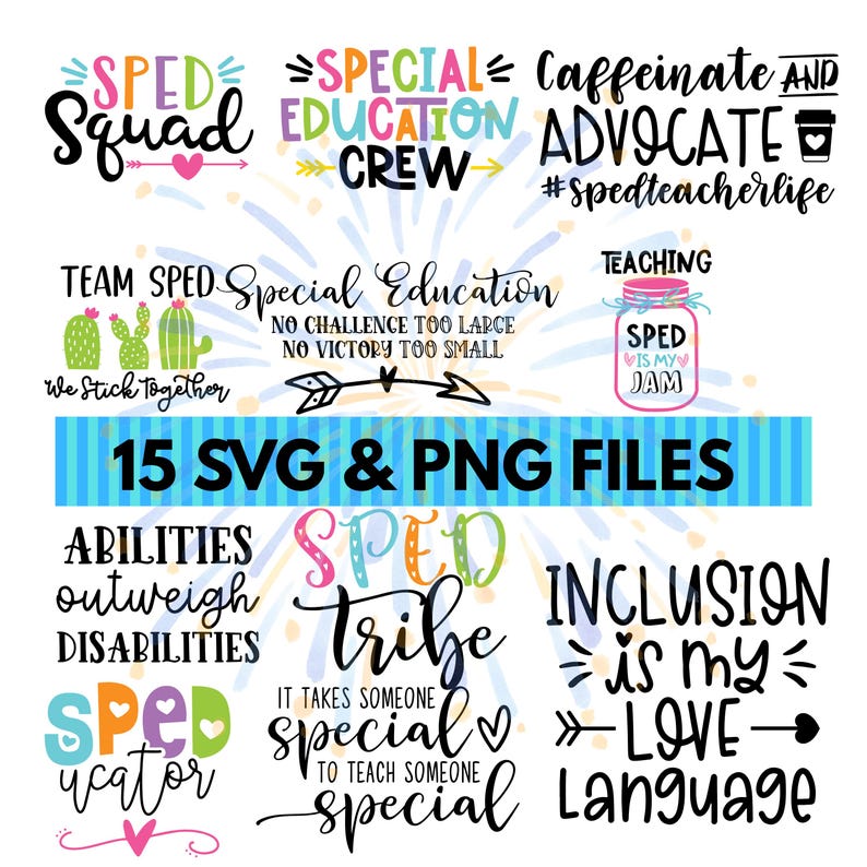Special Education SVG PNG Bundle | Sped Teacher Set | Inclusion ...