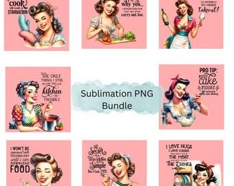Sarcastic Kitchen Towel Bundle | 8 Housewife Designs | Sublimation Prints | Instant Download