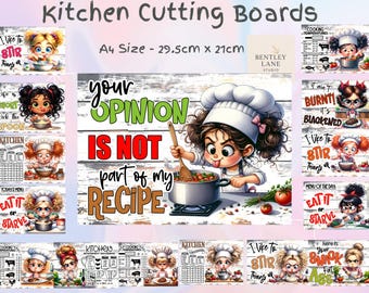 Sarcastic Chef Cutting Board Designs | Kitchen PNG (Digital Download)