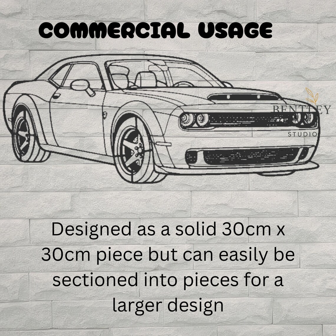 Dodge Challenger SRT Hellcat 2023 STL File Bundle 3MF Files | Car Wall ...
