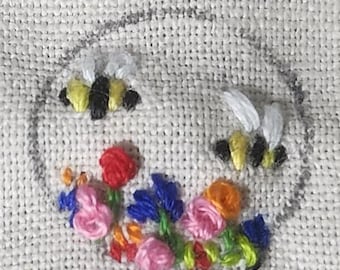 animal embroidery earrings