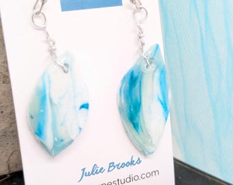 Pendientes colgantes bohemios de imitación de piedra azul