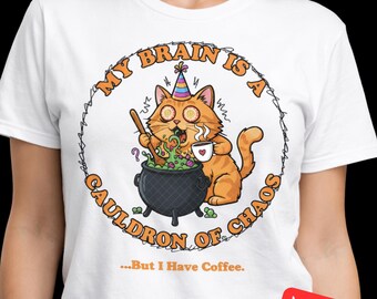 Funny Cat Cauldron PNG – Sarcastic Mental Health Design (Digital Download)