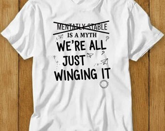 Funny Mental Health Shirt Design | Mentally Stable Is A Myth SVG PNG (Digital Download)