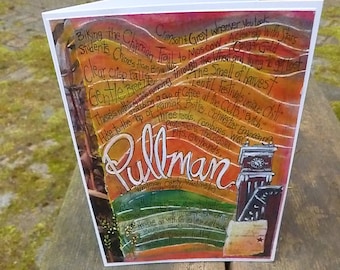 PULLMAN WASHINGTON ,Washington State University, WSU Gift, Go Cougs, Graduation Cards, Northwest Card, Card for College Student or Graduate