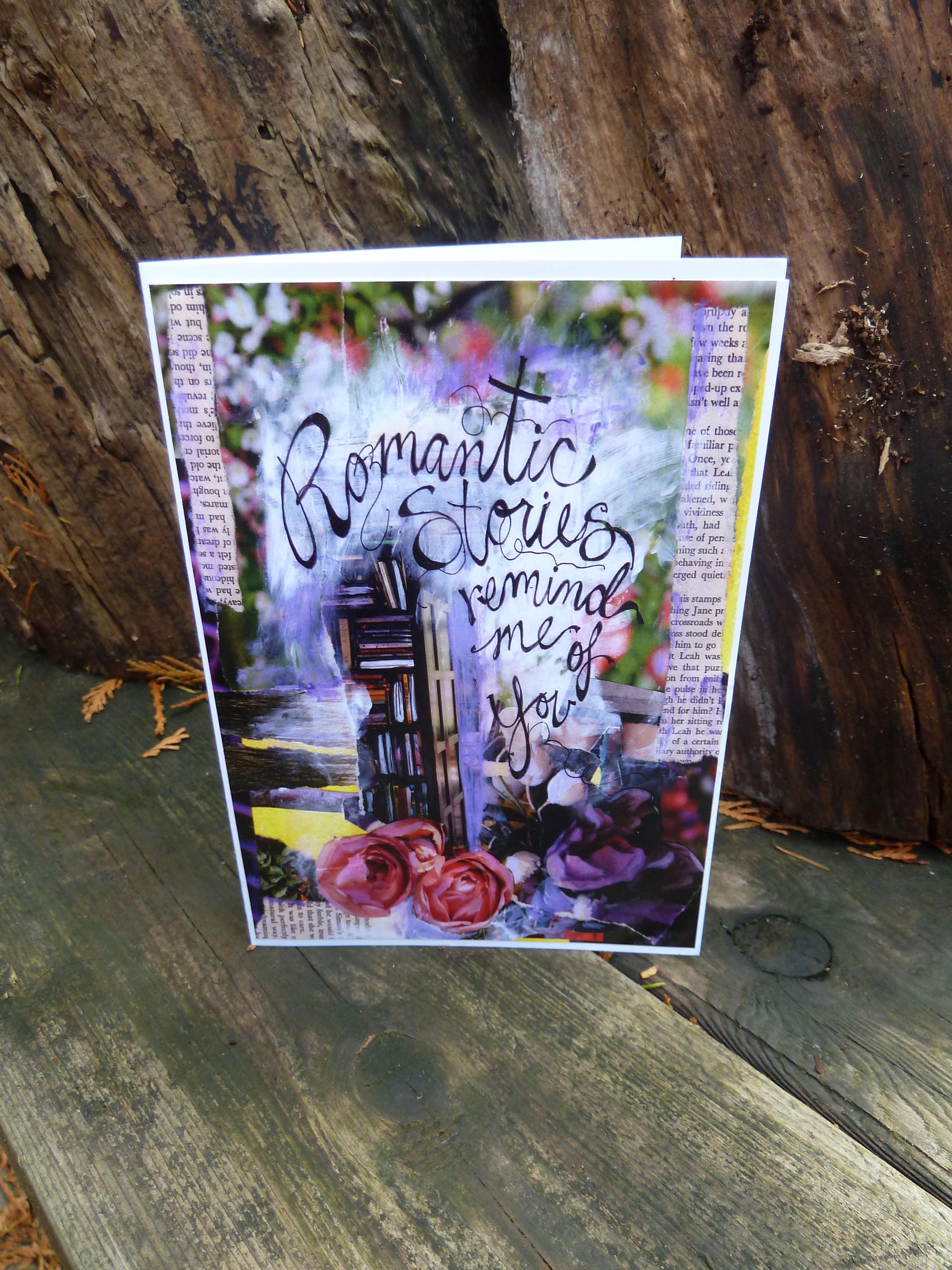 Love and Romance Card, Great Card for Author,  Book Lover, Teacher or Valentine Card,  I Love You Card, ROMANTIC STORIES Remind Me of You,