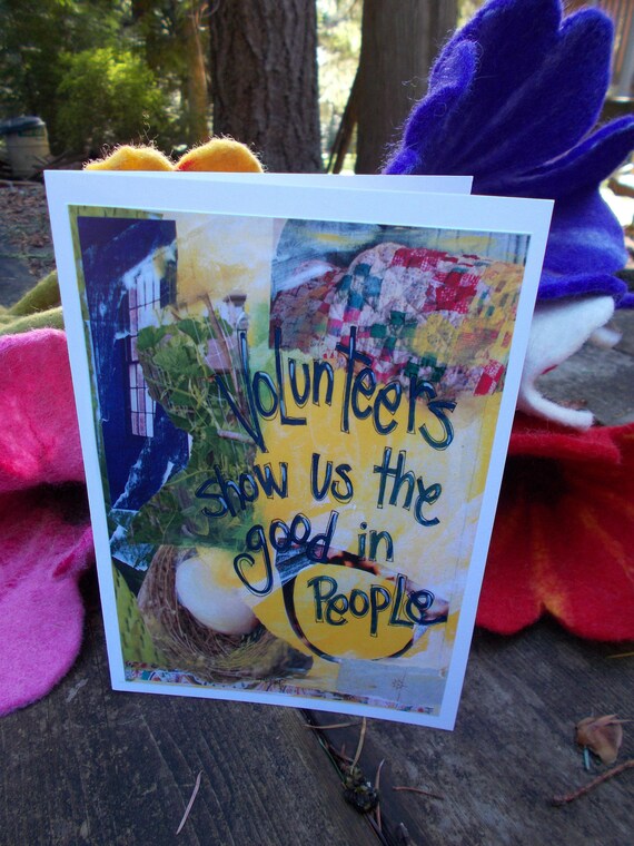 Thank You Card VOLUNTEER Thank You School Volunteer School - Etsy