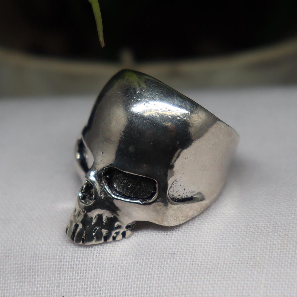 キース・リチャーズ スカルリング 925シルバーメッキ スケルトンヘッド