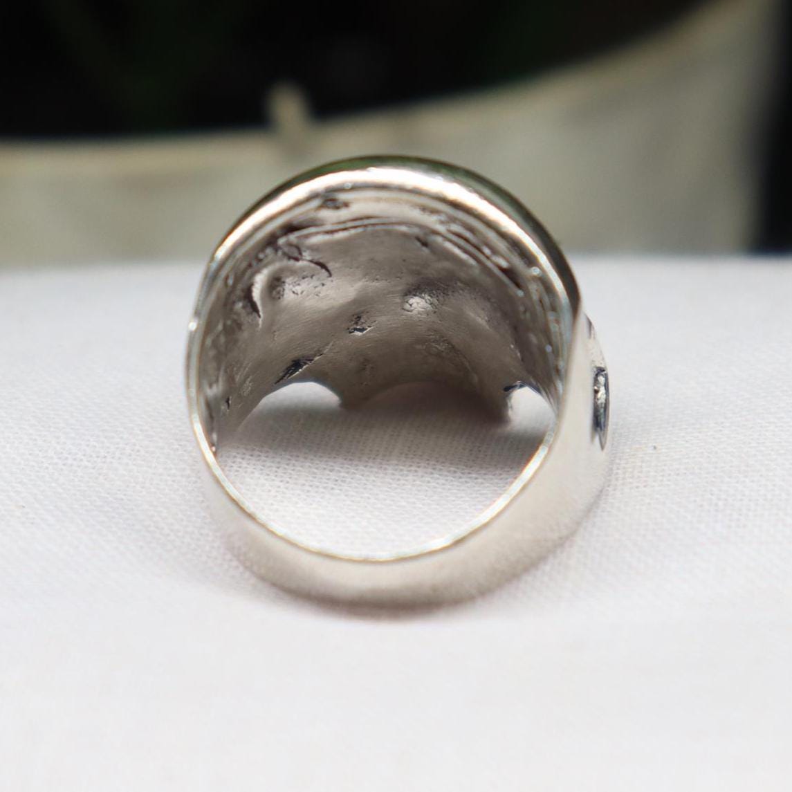 キース・リチャーズ スカルリング 925シルバーメッキ スケルトン