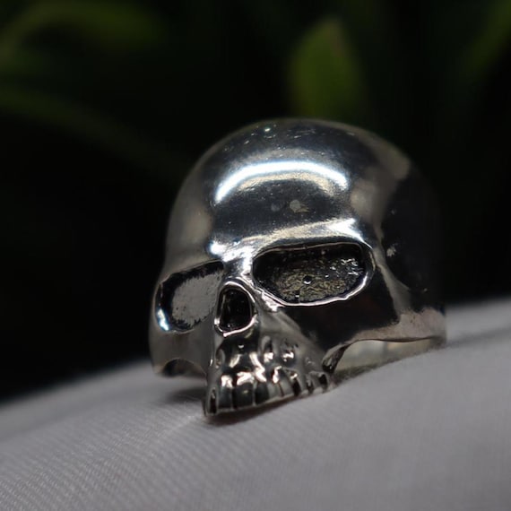 キース・リチャーズ スカルリング 925シルバーメッキ スケルトンヘッド