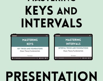 Mastering Keys and Intervals: Music Education Presentation File for Students and Music Teachers and Practice Pages