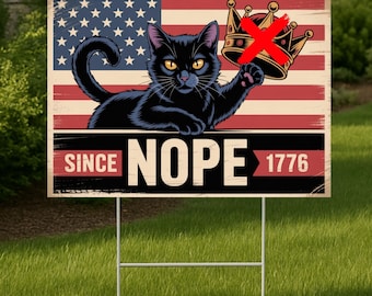 No Kings Yard Sign – Anti Trump Protest, Political Activism Decor