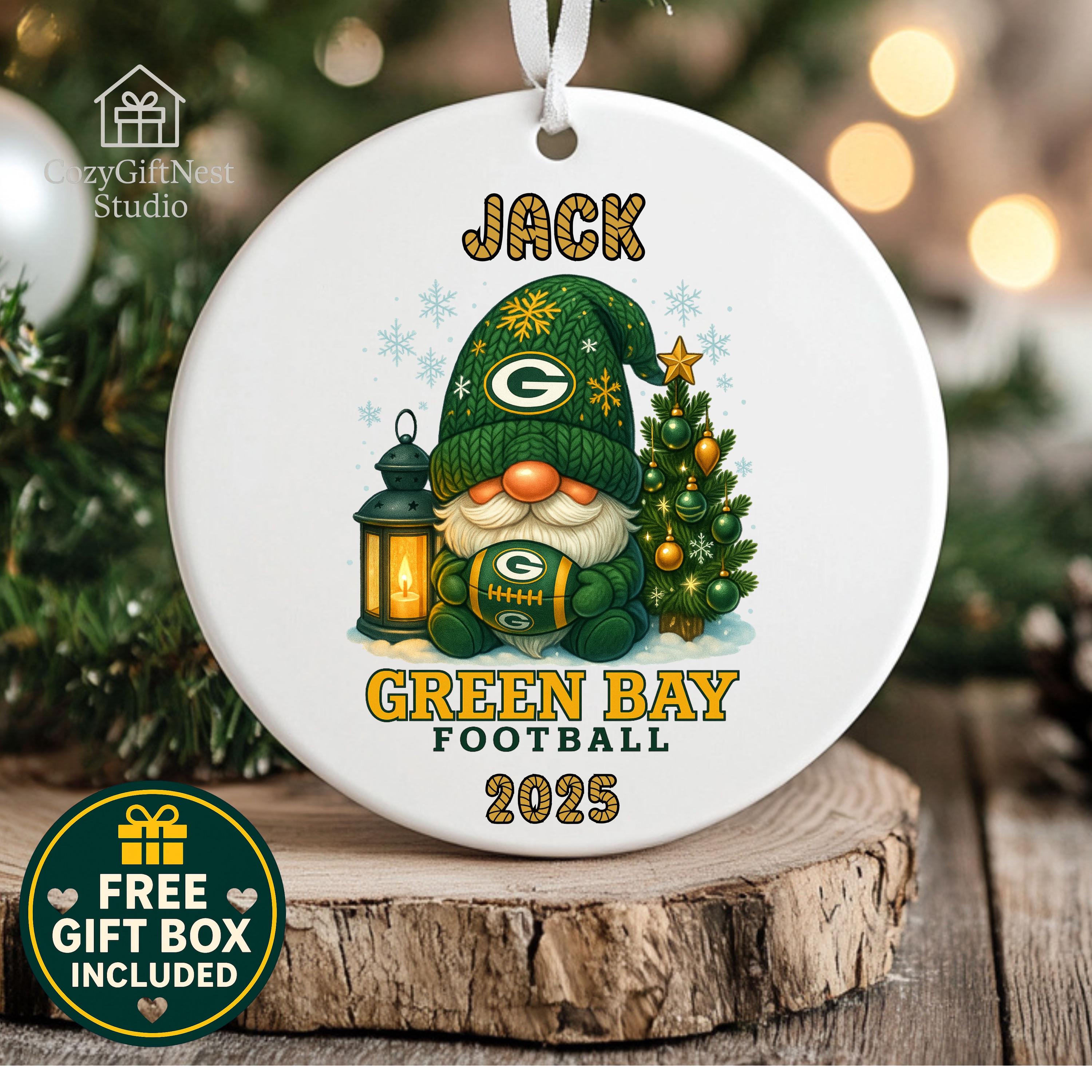 Discover Green Bay Christmas Ornament  Personalized Gnome Football Keepsake,Fan Gift