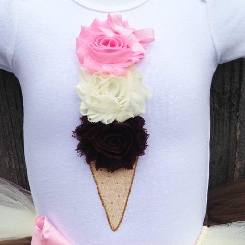 Ice Cream Birthday Tutu Set and Matching Headband Chocolate | Etsy