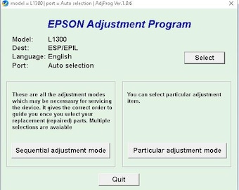 Epson resetter software L1300 – Printer reset utility digital download