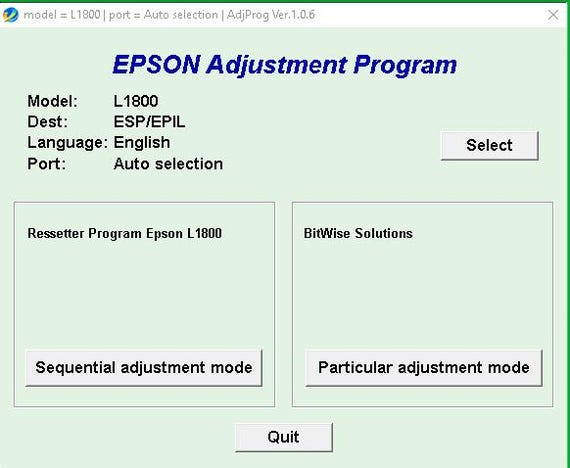 Epson resetter software L1800 – Printer reset utility digital download
