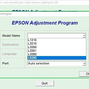 Epson L5290 Rücksetzer Software | Waste Ink Pad Rücksetzen dienstprogramm (Digitaler Download)