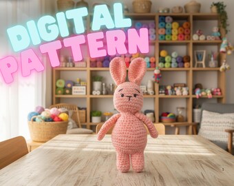 Pink Bunny Amigurumi Crochet Pattern | Beginner Friendly (PDF Pattern)