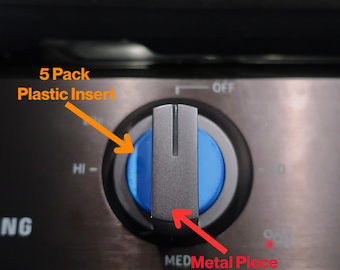 Repuesto de vástago de perilla para placa de cocina inteligente Dacor – Paquete de 5 insertos duraderos