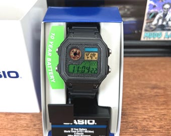 Casio AE1200 Mod-klocka i specialfärg: Svart skärm, retro digital Ninja Turtle