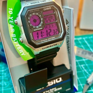 Purple Rain Casio AE1200 Mod: Custom Color Digital Watch