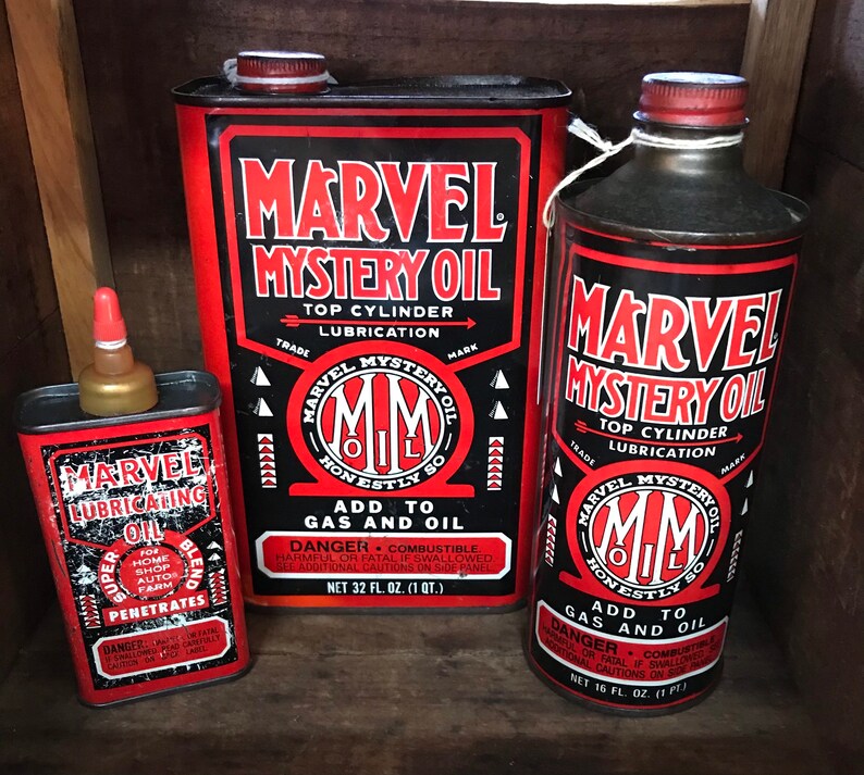 3 different marvel mystery oil cans Etsy