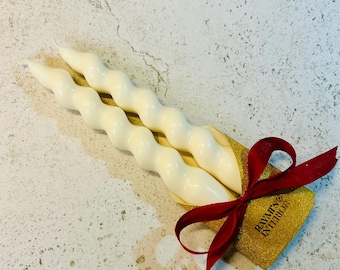 Gedrehte Kerze 2 Set,Stabkerze, Spiralkerze,Geschenkidee, Tischdekoidee,Drehkerze, Dekokerze, Kerzengeschenk.