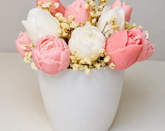 Blumenstrauß aus Wachs|Handgemachtes Geschenk | Blumen aus Wachs| Bouquet |Geschenk für Mama| Hochzeit | Geburtstag | Geburtstagsgeschenk