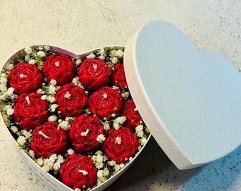 Blumenstrauß aus Kerze-Bouquet-Bucket-flowers candle-Muttertagsgeschenk