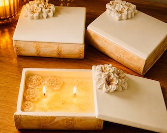 Book Lover Gift | Birthday Gift for Her | Luxury Soy Candle | Jewelry Box Candle | Christmas Gift | Gift for Reader| Handmade Soy Wax Candle