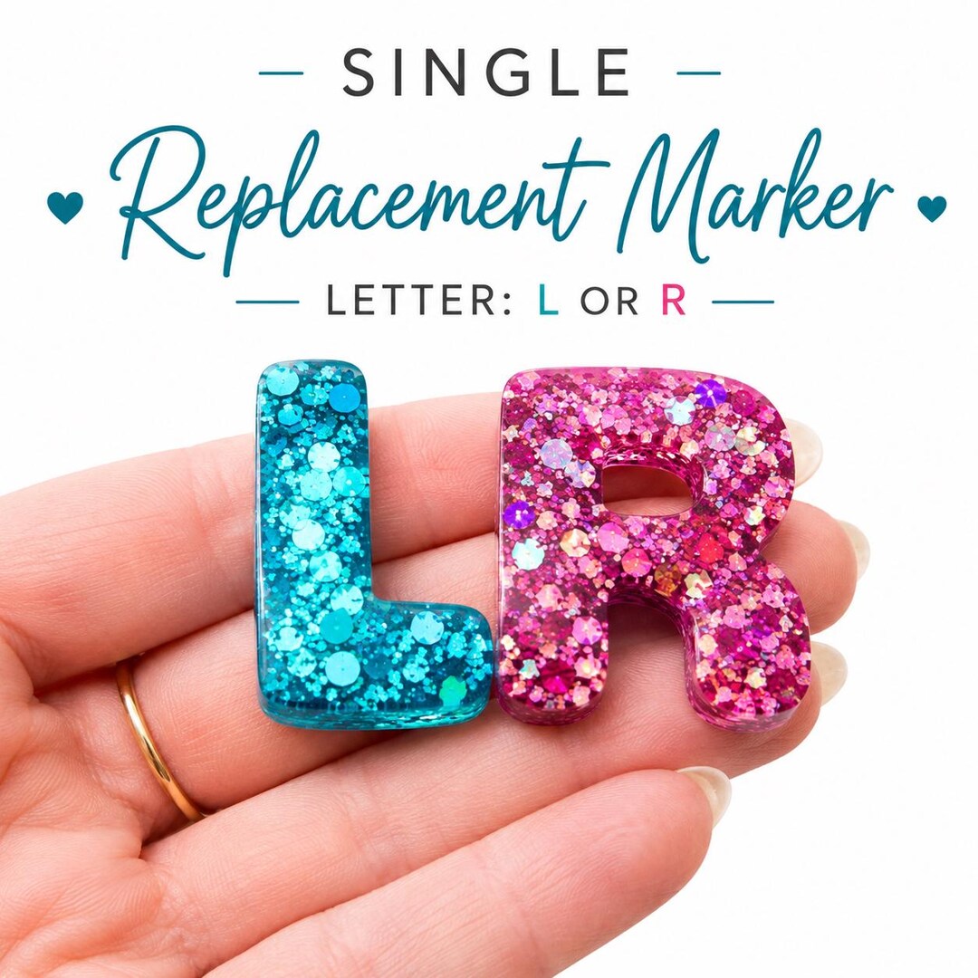 Custom Glitter Replacement X-ray Marker | L or R With Initials for Rad ...