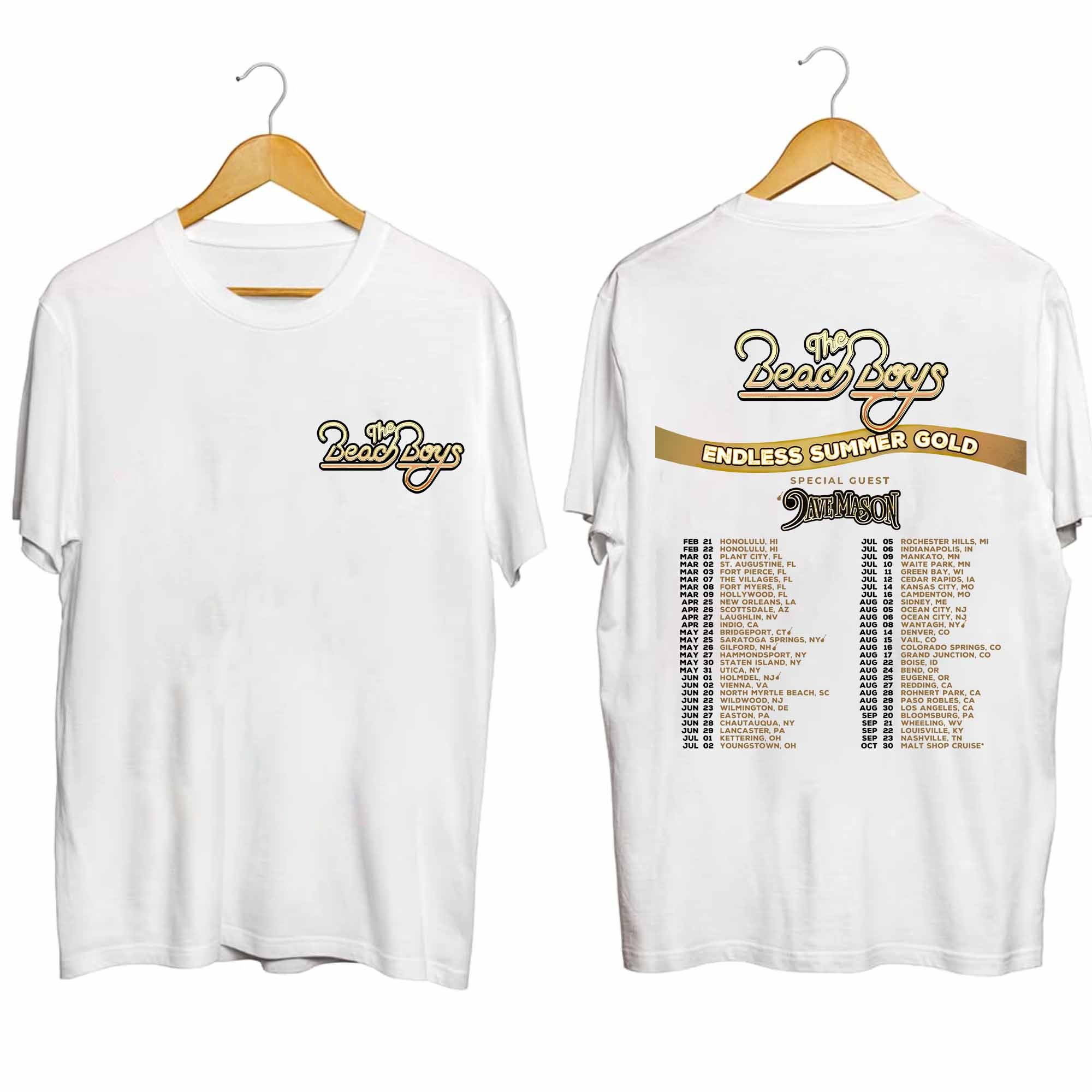 Beach Boys - Endless Summer Gold 2024 Tour T Shirt