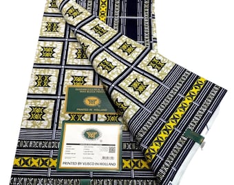 Dutch veritable wax Hollandais 100% African fabric 6 yards