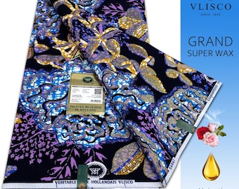 Grand Super wax Hollandais African fabric 6 yards
