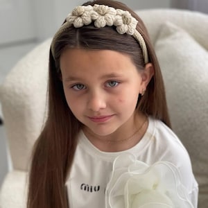 Crochet Flower Headband – Handmade Hair Accessory for Girls & Women, Boho Style Gift