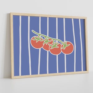Retro Tomato Kitchen Print: Quirky Food Art (Digital Download