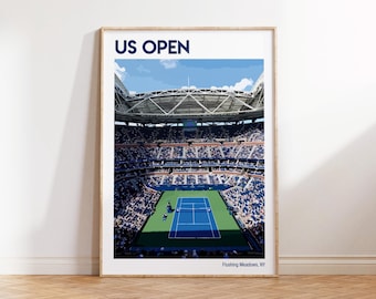 Tennis Print I Tennis Wall Art I US Open Tennis I New Yorker Poster I New Yorker Retro Tennis Print I Vintage Tennis I Alcaraz I DIGITAL ART