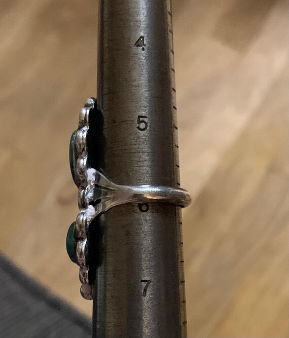 Sterling Silver Turquoise Ring, Size 6m, double s… - image 2