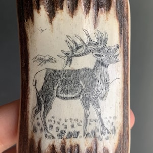 Handcarved Antler Bolo Tie