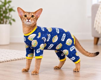 Kattenpyjama – Katoenen herstelpak met ritssluiting aan de achterkant